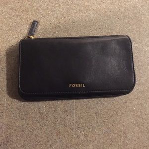 Fossil black leather wallet