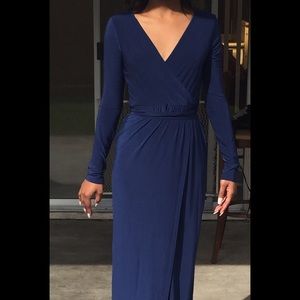 Missguided blue maxi dress
