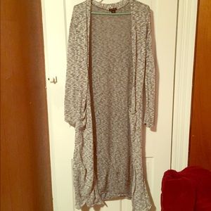 long heather gray cardigan