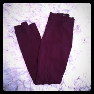 Forever 21 burgundy legging jeans size XS
