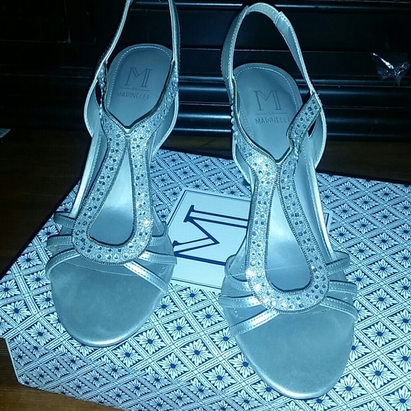 Silver Sandal Heels