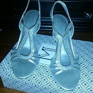 Silver Sandal Heels