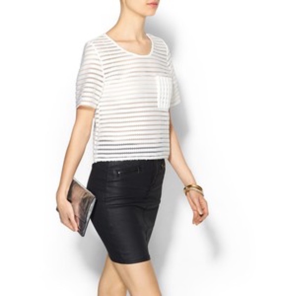 Knit Striped "Cubic Love Tee"