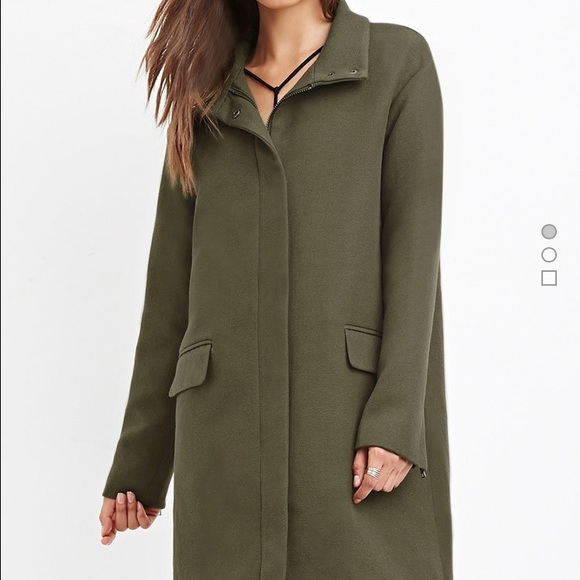 STUNNING Forever 21 Olive Coat. BRAND NEW!