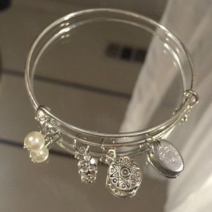Silver charm bracelet