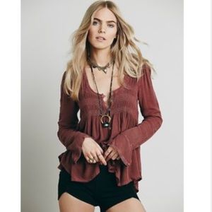 Free people blue bird top