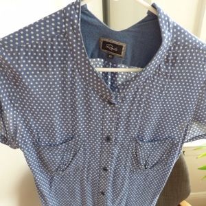 Rails polka dot button down shirt