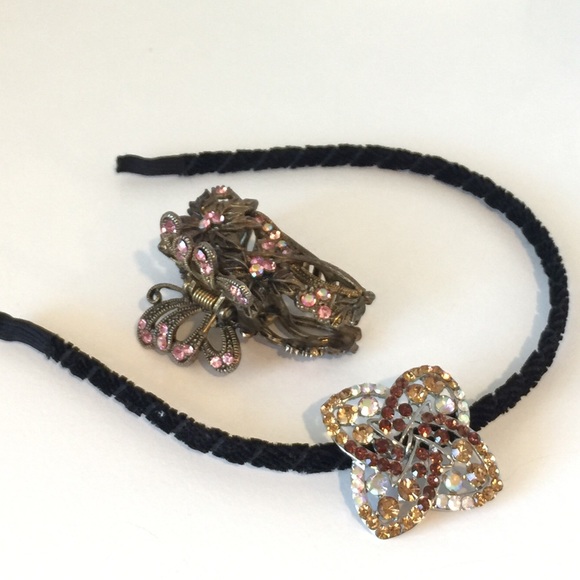 Rhinestone Florette Headband - Picture 1 of 2