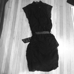 black all lace high neck dress turtleneck formal