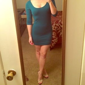 Teal bodycon dress