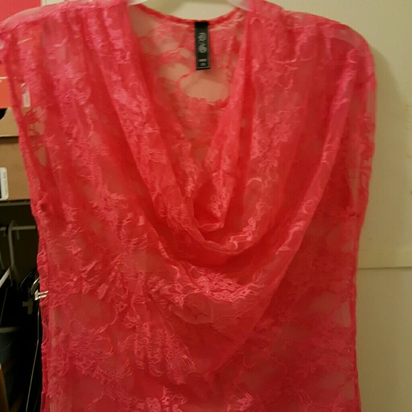 Pink lace top