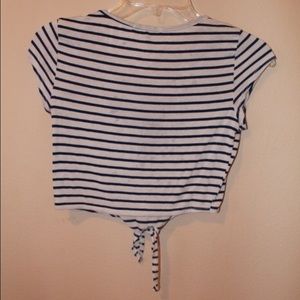 Charlotte Russe Tops - Charlotte Russe black and white striped crop top M Charlotte Russe Tops - Charlotte Russe black and white striped crop top M