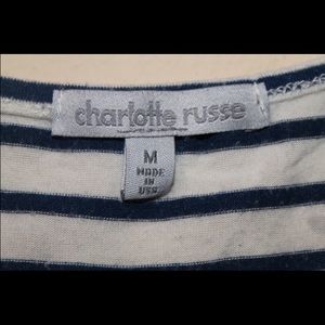 Charlotte Russe Tops - Charlotte Russe black and white striped crop top M Charlotte Russe Tops - Charlotte Russe black and white striped crop top M