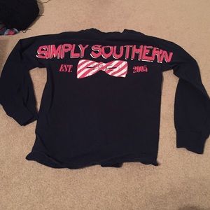Navy blue simply southern long sleeve tee