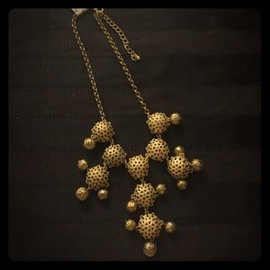 Stony Leather Gold Necklace