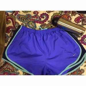 Purple running shorts
