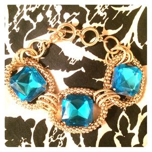 NWOT, Leslie Danzis Chunky Multi-Jewel Bracelet