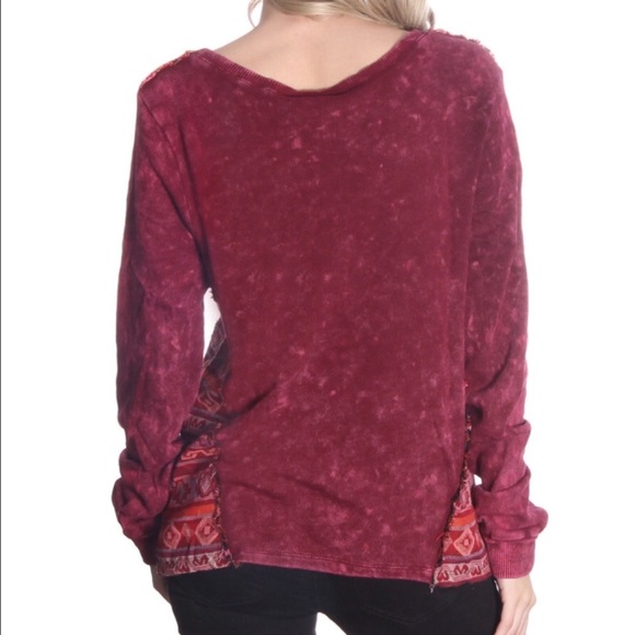 Maroon Tribal Sweater - Picture 2 of 3