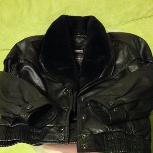 Zip out lined Wilson leather jacket
