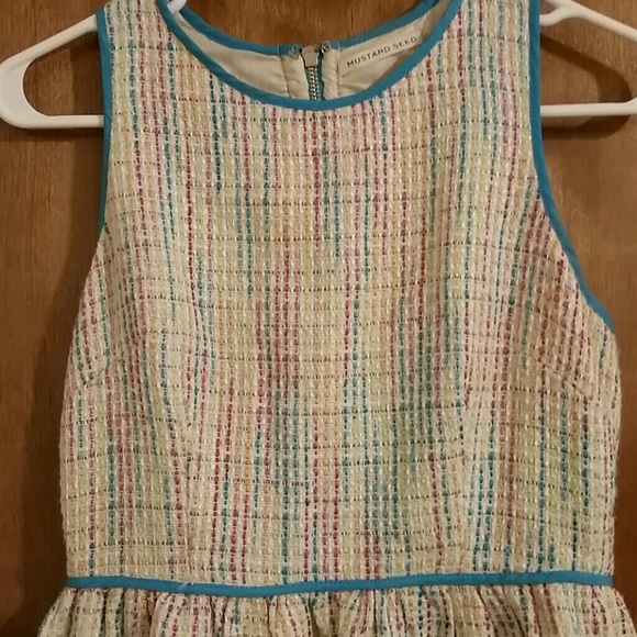 Rainbow tweed dress