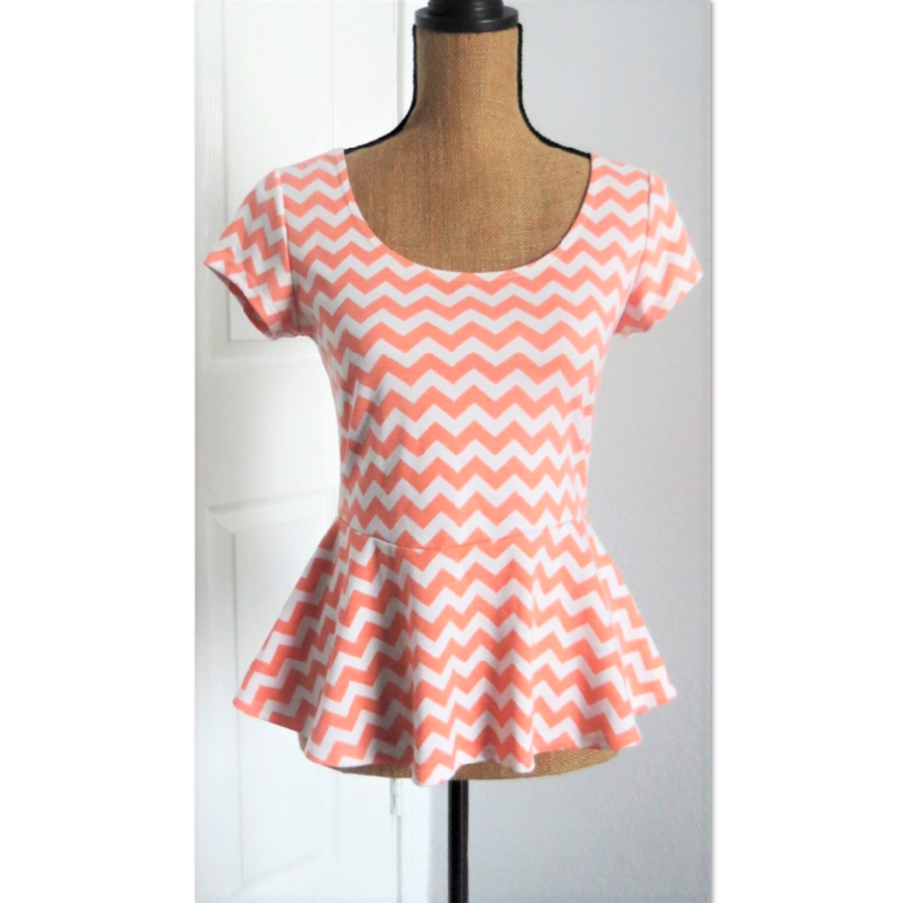 Orange Chevron Top