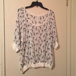 Adorable giraffe blouse!