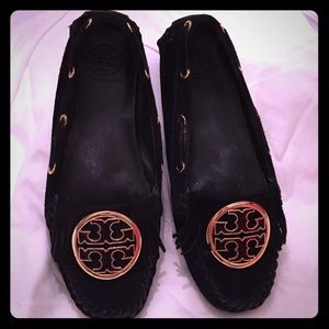Tory Burch black spade loafer