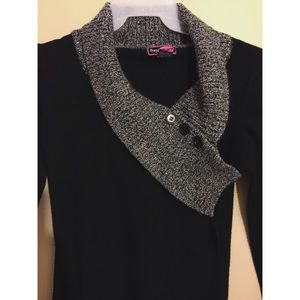 Cute black and grey thick fabric dress