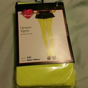 Bright yellow tights!