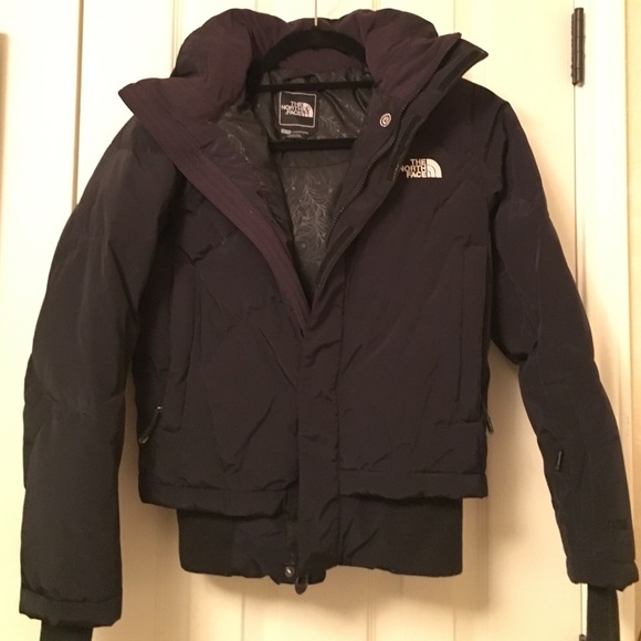Black North Face goose down puffer jacket