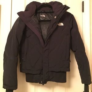 Black North Face goose down puffer jacket