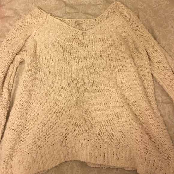 Cream longsleeeve chunky sweater