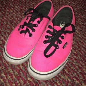 Fluorescent pink vans