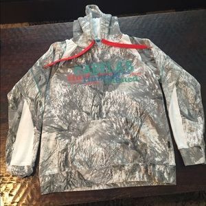 Gray/snow camouflage Cabelas hoodie