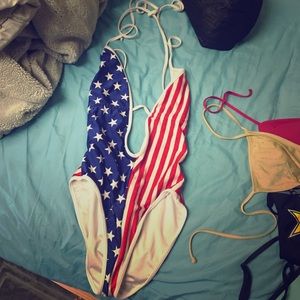 ⚡️Sold⚡️ American Flag American Apparel One piece