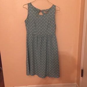 Blue and white daisy printed summer dress.