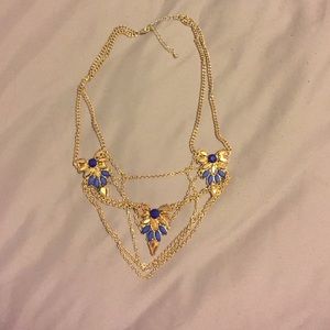 Blue statement necklace