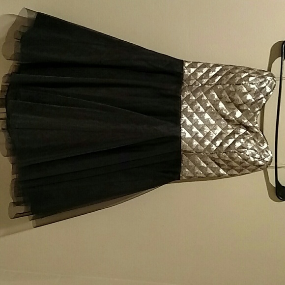 Gold and black prom dress