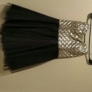 Gold and black prom dress