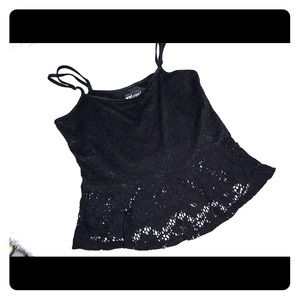 Black Lace Crop Top