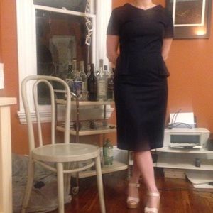 Elie Tahari Navy Peplum dress