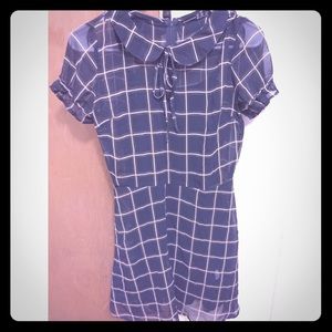 ‼️ClosetClosing‼️Primark Grid PeterPan CollarDress