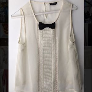 TOPSHOP Bow Tie sheer top