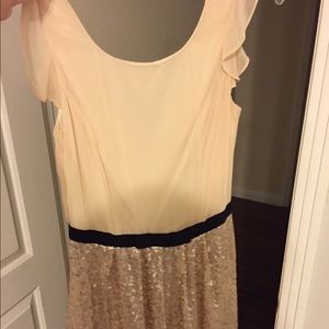 Forever 21 champagne colored party dress, size sm