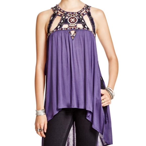 Free People Tops - 🎉sale🎉Free People beaded tunic tank