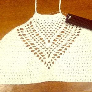 ‼️SALE‼️White Crotchet Beach Top🌺