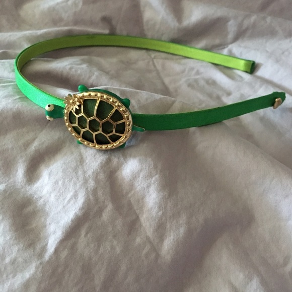 Green and gold Juicy Turtle headband