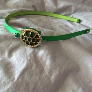 Green and gold Juicy Turtle headband