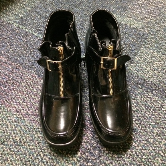 Black platform booties!