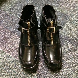 Black platform booties!